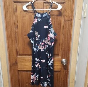 SHEIN Multicolor Floral Halter Dress